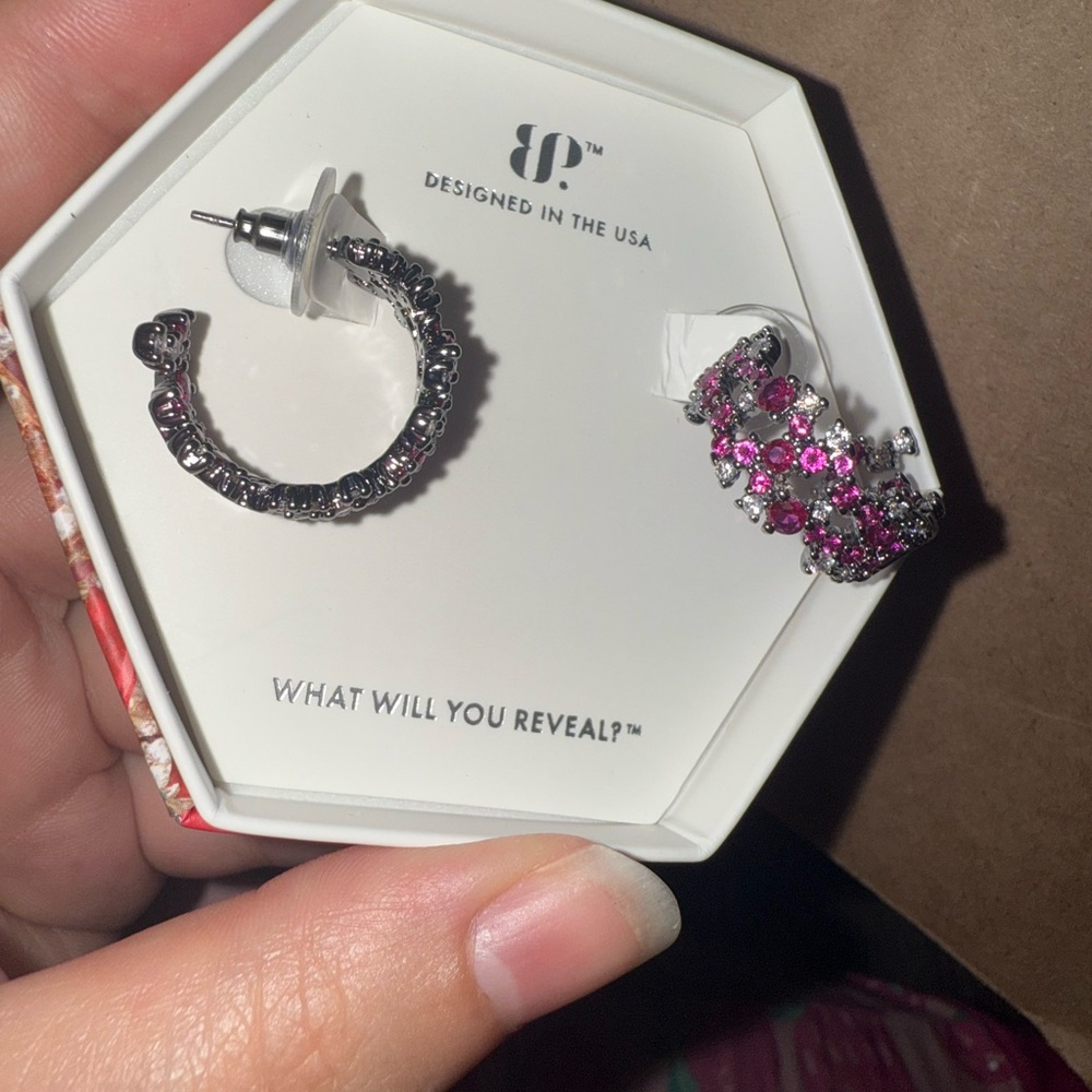 BP Pink Sparkly Earrings